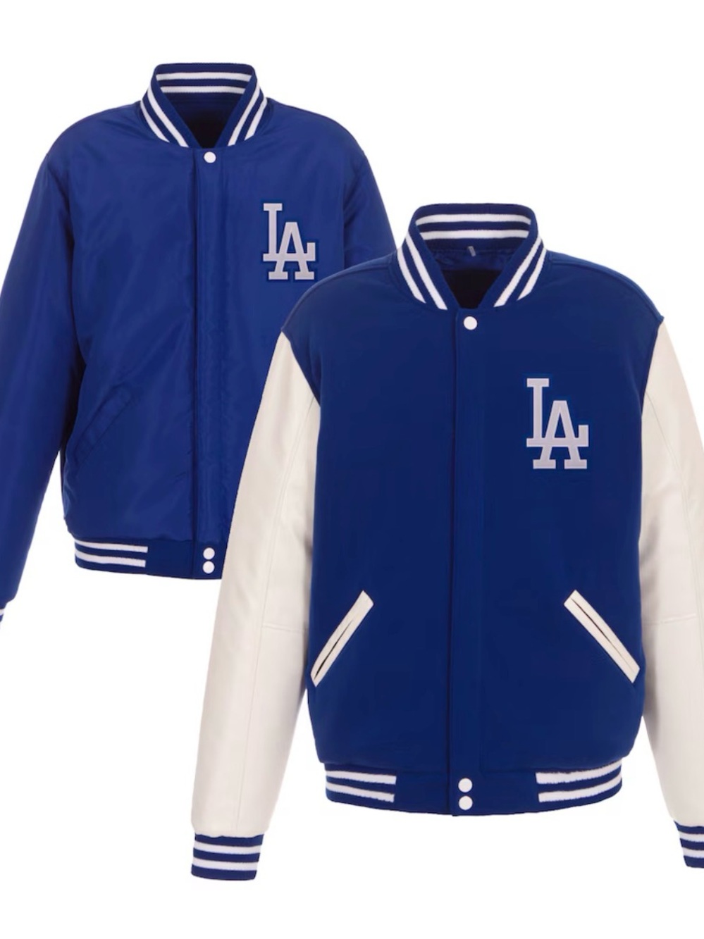 NWT Los Angeles Dodgers JH Design Reversible Varsity Jacket Men’s 3XL 128.00 NEW